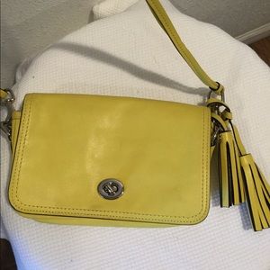 Coach-Legacy-Penny-19914-Womens-Leather-Shoulder-Bag-Yellow